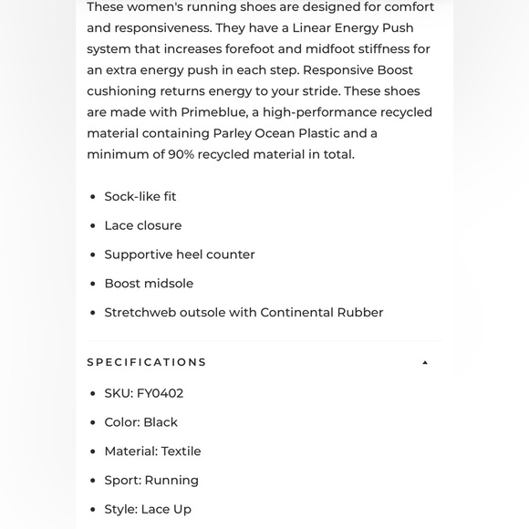 ADIDAS ULTRABOOST 21 BLACK WOMEN’S RUNNING SNEAKER WITH BOX. (10) - Picture 12 of 13